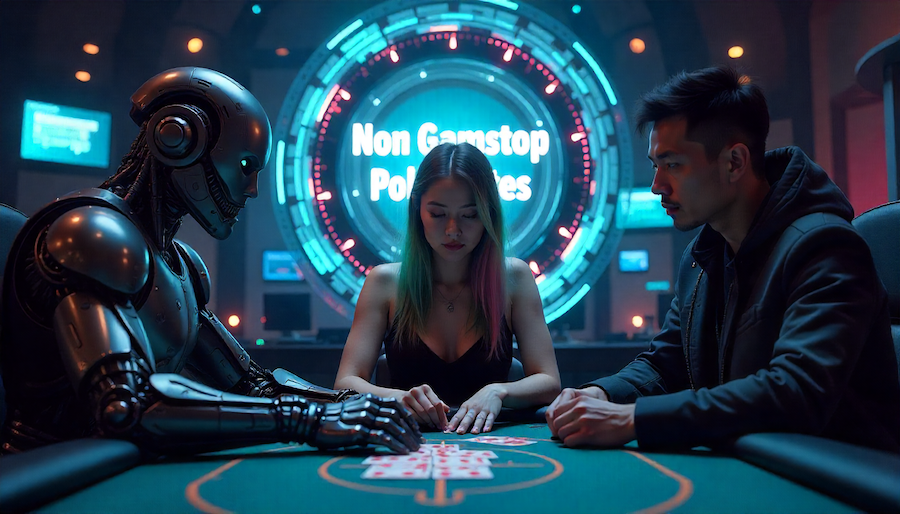 futuristic hightech poker arena